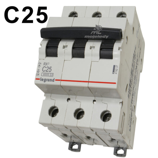 RX3 WYŁĄCZNIK NADPRĄDOWY C 25A 3P 3M 6KA 419237 - obrazek 11