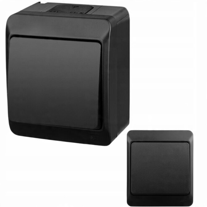 HERMES CZARNY ŁĄCZNIK NT UNIWERSALNY IP44 ZACISKI ŚRUBOWE 10AX 250V 0331-09 - obrazek 8