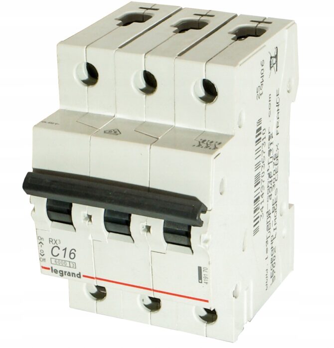 RX3 WYŁĄCZNIK NADPRĄDOWY C 16A 3P 3M 6KA 419235 - obrazek 2