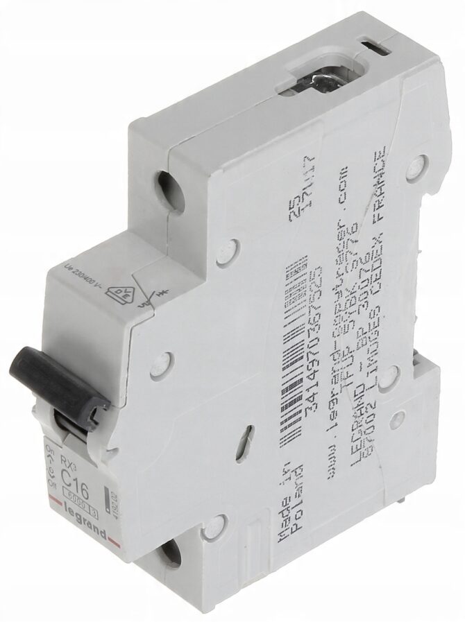 RX3 WYŁĄCZNIK NADPRĄDOWY C 16A 1P 1M 6KA 419202 - obrazek 4