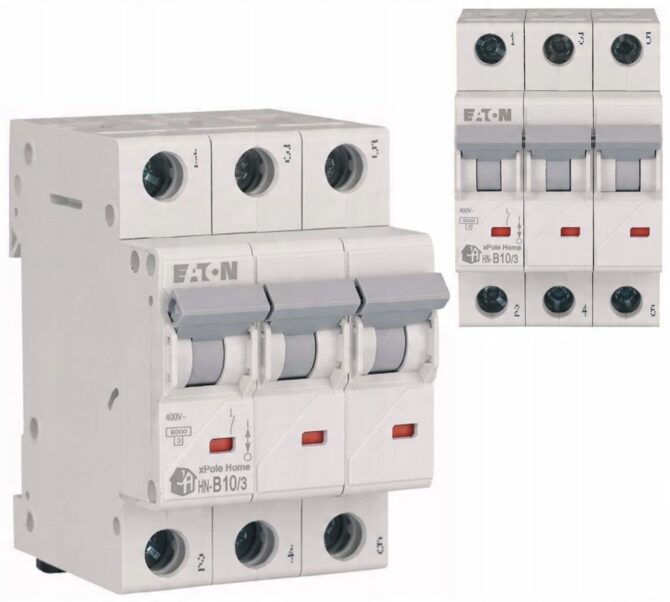 EATON WYŁĄCZNIK NADPRĄDOWY B 10A 3 BIEGUN HN-B10/3 194879 - obrazek 3