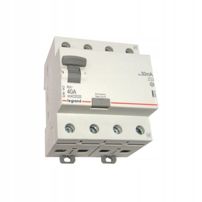 RX3 40A/ 30MA/AC WYŁĄCZNIK RÓŻNICOWY 40A 4P 4M 30MA AC 6KA 402063