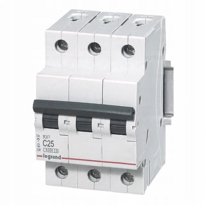 RX3 WYŁĄCZNIK NADPRĄDOWY C 25A 3P 3M 6KA 419237 - obrazek 3