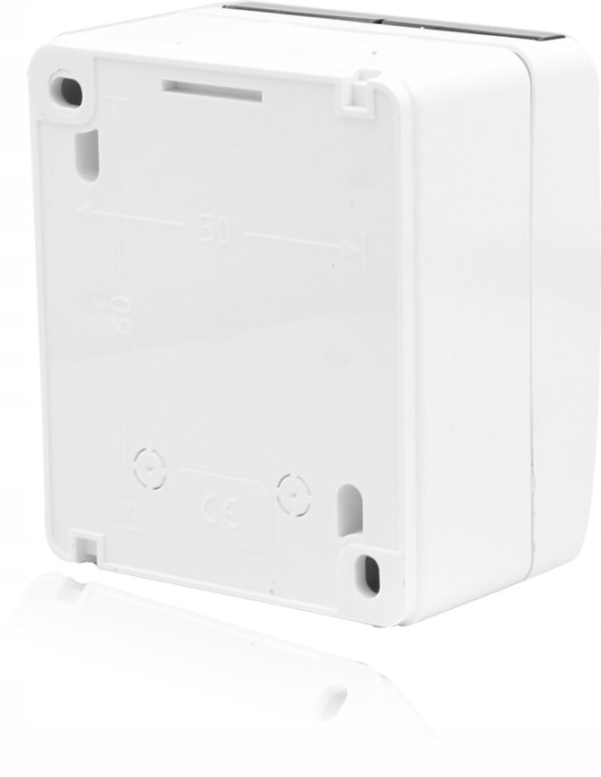 HERMES BIAŁY GNIAZDO NT 1X Z/U Z KLAPKĄ DYMNĄ IP44 ZACISKI ŚRUBOWE 16A 250V - obrazek 6