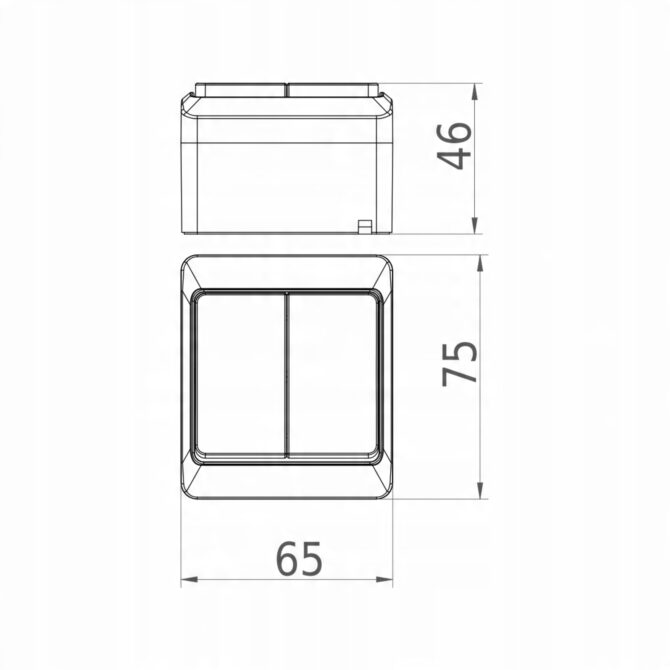 HERMES CZARNY ŁĄCZNIK NT SERYJNY IP44 ZACISKI ŚRUBOWE 10AX 250V 0332-09 - obrazek 3