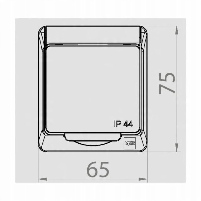HERMES CZARNY GNIAZDO NT 1X Z/U Z KLAPKĄ 2P+Z IP44 ZACISKI ŚRUBOWE 16A 250V - obrazek 3