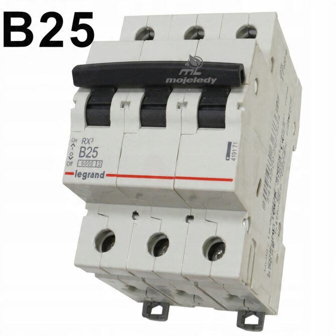 RX3 WYŁĄCZNIK NADPRĄDOWY B 25A 3P 3M 6KA 419171 - obrazek 5
