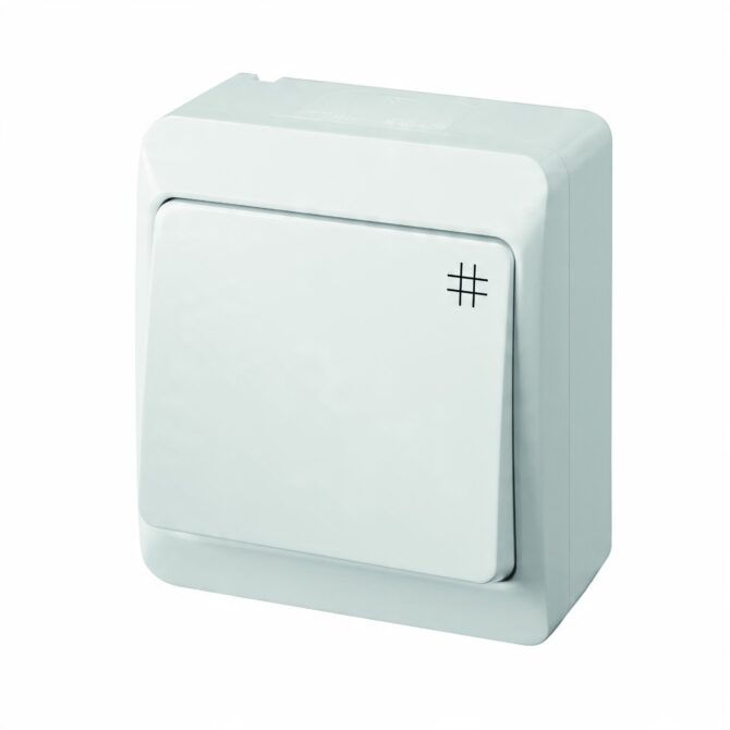 HERMES BIAŁY ŁĄCZNIK NT KRZYŻOWY IP44 ZACISKI ŚRUBOWE 10AX 250V 0338-02