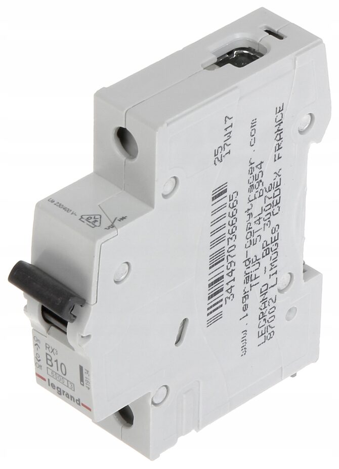 RX3 WYŁĄCZNIK NADPRĄDOWY B 10A 1P 1M 6KA 419134 - obrazek 10