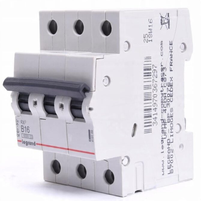 RX3 WYŁĄCZNIK NADPRĄDOWY B 16A 3P 3M 6KA 419169 - obrazek 7