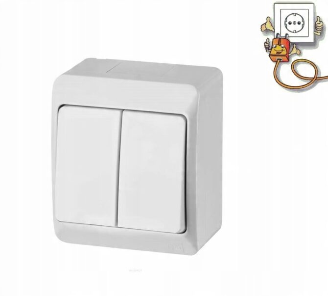 HERMES BIAŁY ŁĄCZNIK NT SERYJNY IP44 ZACISKI ŚRUBOWE 10AX 250V 0332-02 - obrazek 5