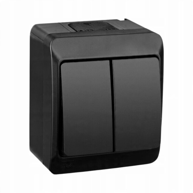 HERMES CZARNY ŁĄCZNIK NT SERYJNY IP44 ZACISKI ŚRUBOWE 10AX 250V 0332-09 - obrazek 6