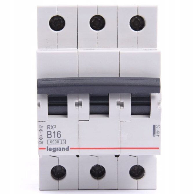 RX3 WYŁĄCZNIK NADPRĄDOWY B 16A 3P 3M 6KA 419169 - obrazek 2