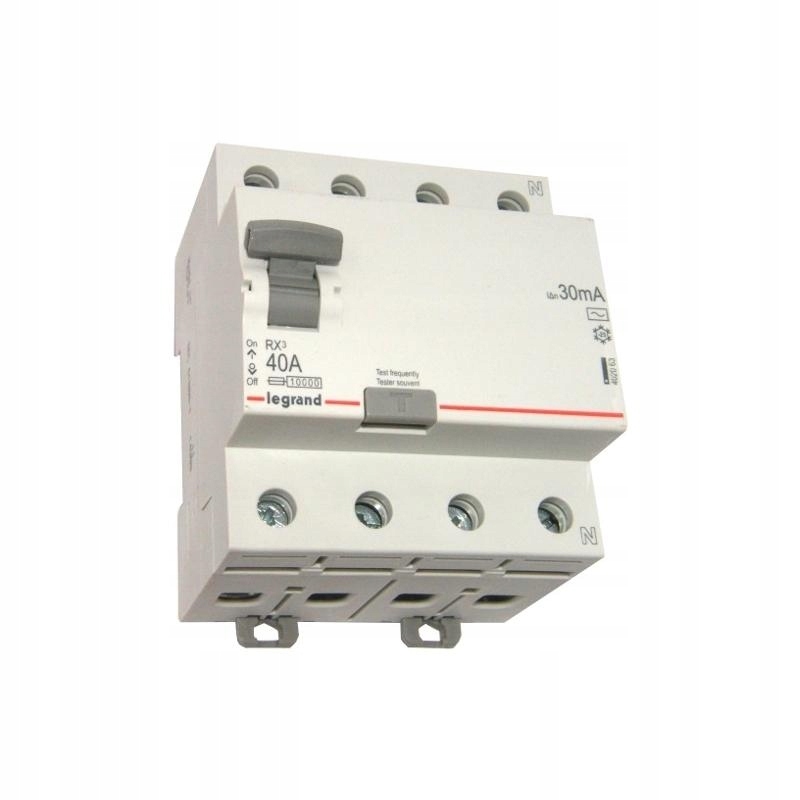 RX3 40A/ 30MA/AC WYŁĄCZNIK RÓŻNICOWY 40A 4P 4M 30MA AC 6KA 402063