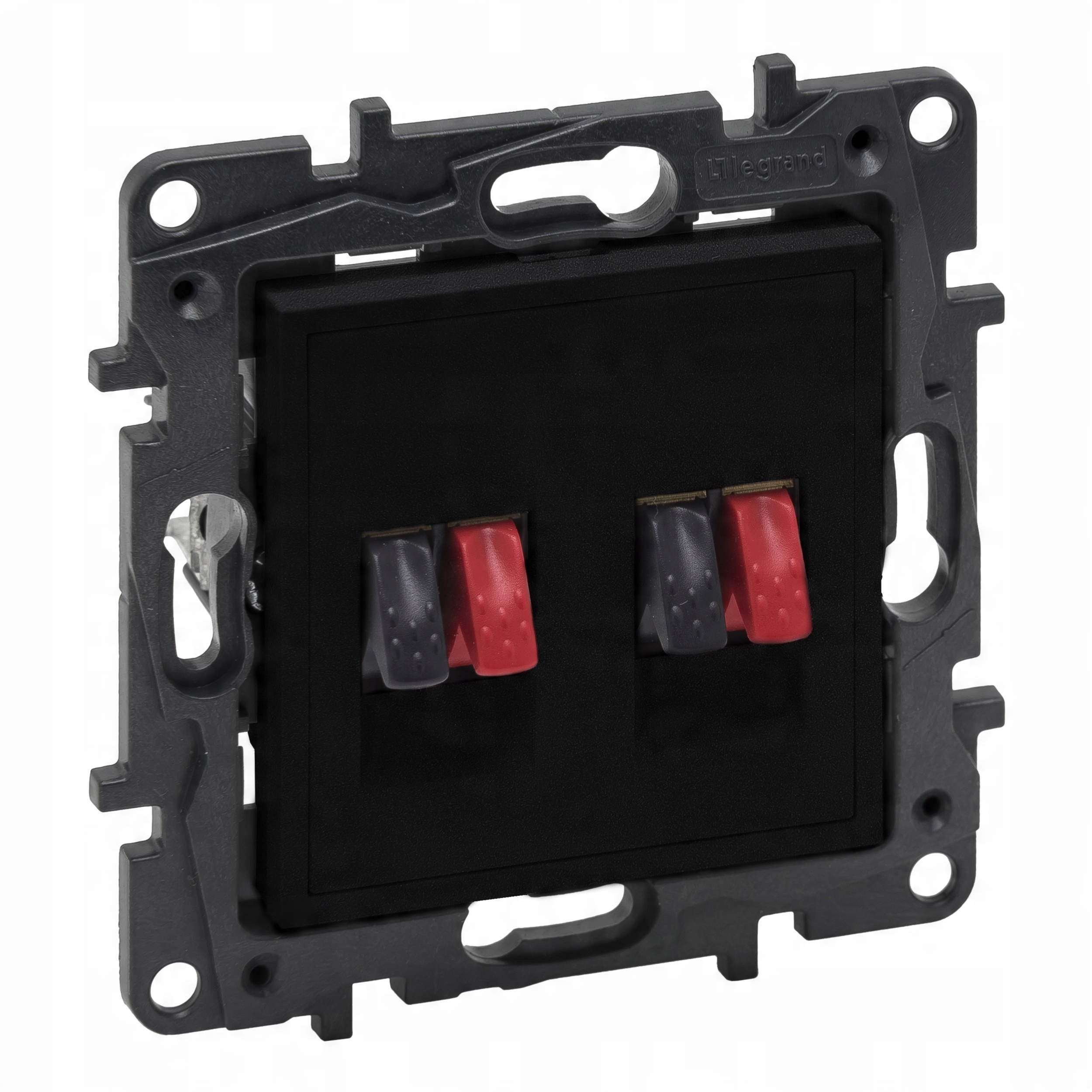 NILOE STEP MODUŁ CZARNY GNIAZDO GŁOŚNIKOWE HI-FI 2X ZACISKI 4MM2 863586