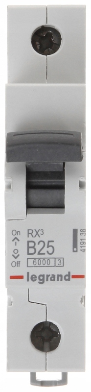 RX3 WYŁĄCZNIK NADPRĄDOWY B 25A 1P 1M 6KA 419138