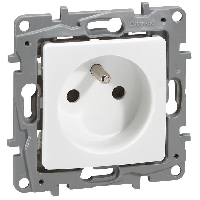 NILOE STEP MODUŁ BIAŁY GNIAZDO 1X Z/U ZACISKI ŚRUBOWE 16A 250V 863130