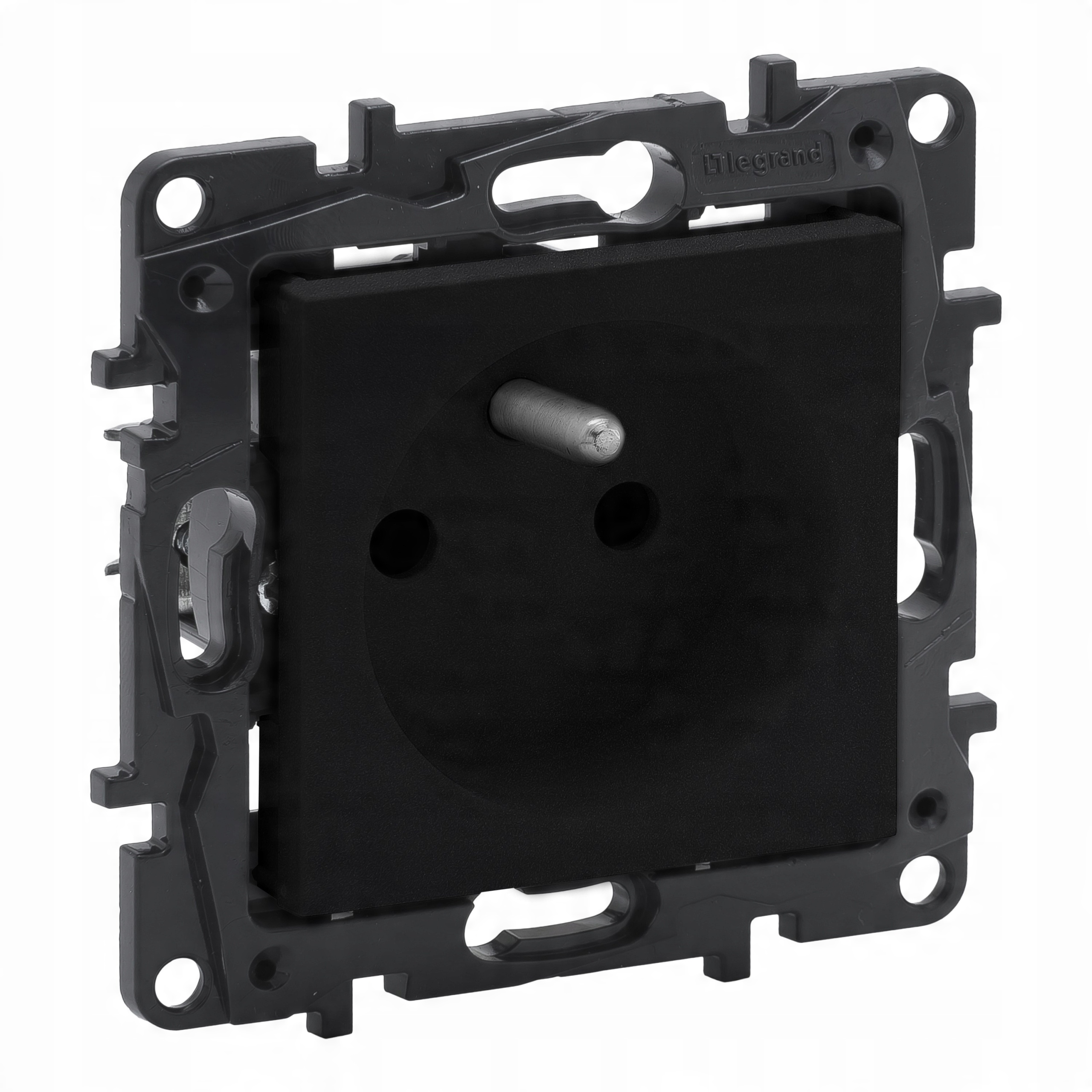 NILOE STEP MODUŁ CZARNY GNIAZDO 1X Z/U ZACISKI SPRĘŻYNOWE 16A 250V 863531