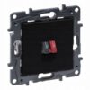 NILOE STEP MODUŁ CZARNY GNIAZDO GŁOŚNIKOWE HI-FI 1X ZACISKI 4MM2 863585
