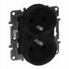 NILOE STEP MODUŁ CZARNY GNIAZDO 2X Z/U ZACISKI ŚRUBOWE 16A 250V 863532
