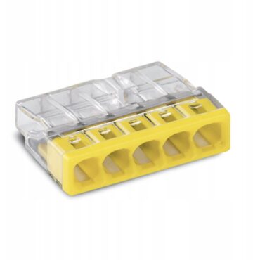 WAGO SZYBKOZŁĄCZKA 5X 2.5 PRZEZROCZYSTY/ ŻÓŁTY 2273-205 100szt