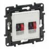 NILOE STEP MODUŁ BIAŁY GNIAZDO GŁOŚNIKOWE HI-FI 2X ZACISKI 4MM2 863186