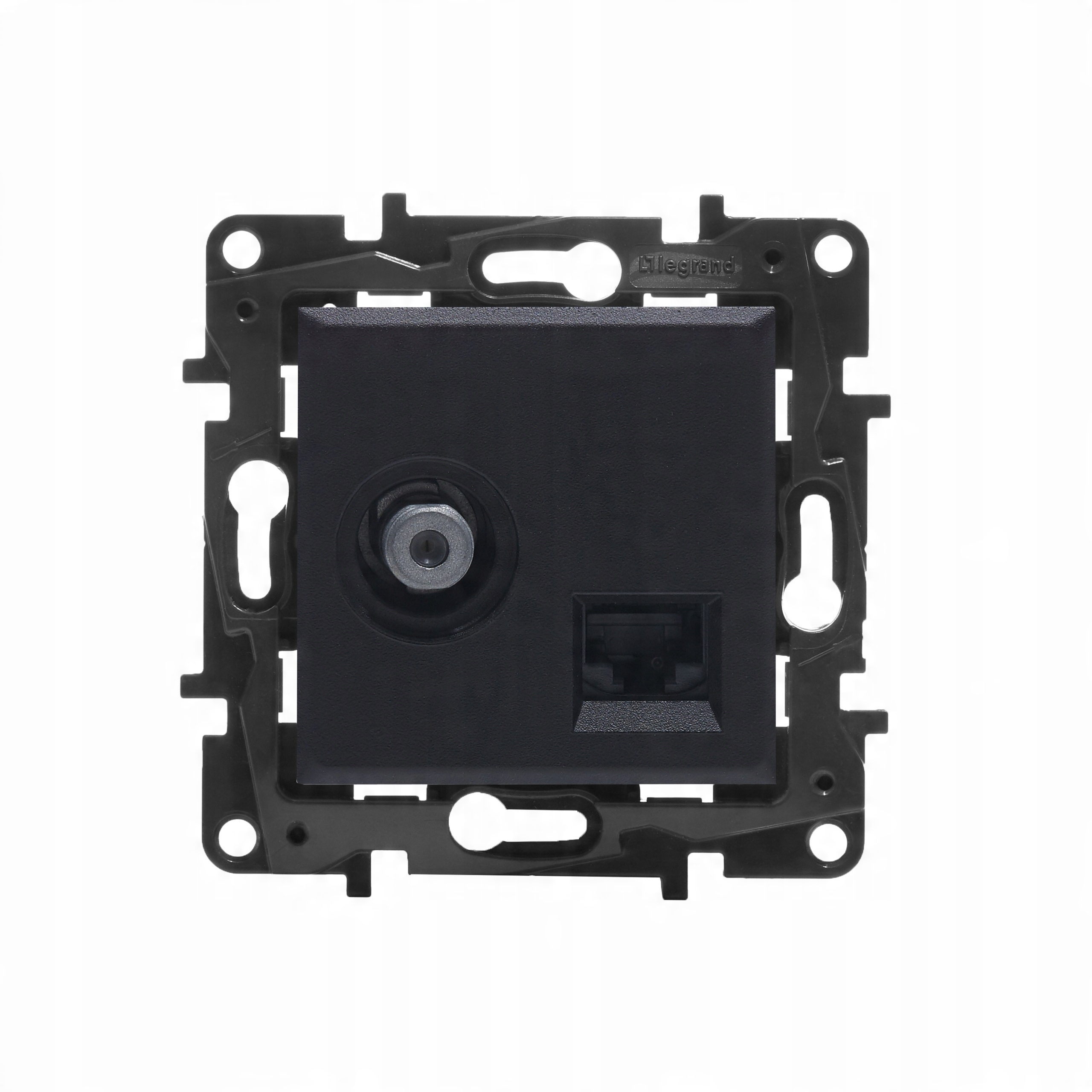 NILOE STEP MODUŁ CZARNY GNIAZDO TV TYP "F" 1.5DB + 1X UAE CAT.6 UTP 863577