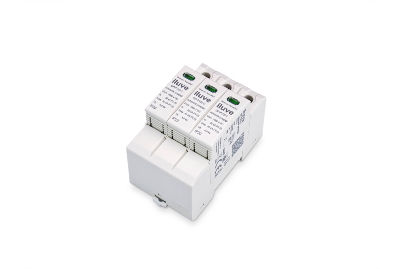OP-PV20 OGRANICZNIK PRZEPIĘĆ PV T2 C 3P 3M 20/40KA 4KV 1000V DC PV 742133
